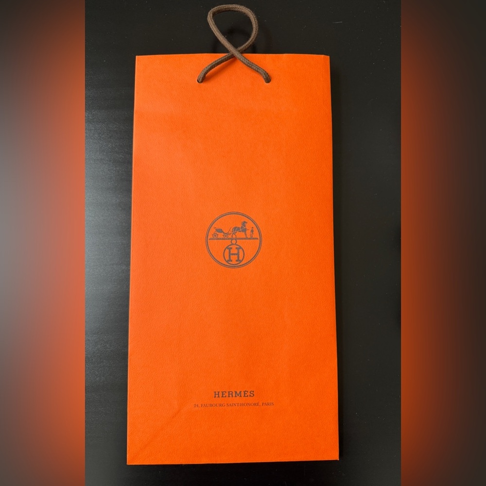 Hermès Orange Shopping Bag